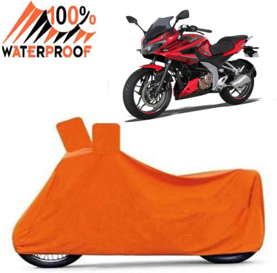 Autoinnovation Waterproof Two Wheeler Cover for Bajaj(Pulsar 250, Orange)