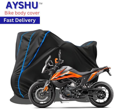 AYSHU Waterproof Two Wheeler Cover for KTM(390 Adventure, Black, Red)