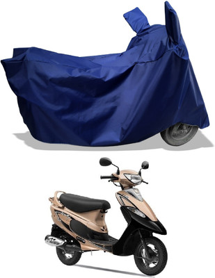 Amexride Two Wheeler Cover for TVS(Scooty Pep+, Blue)