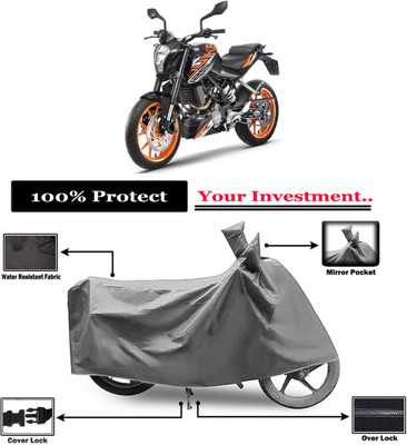 Amexride Two Wheeler Cover for KTM(125 Duke BS6, Grey)
