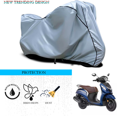 GOSHIV-car and bike accessories Waterproof Two Wheeler Cover for Yamaha(Fascino, Silver)