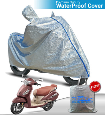 TEASN Waterproof Two Wheeler Cover for TVS(Jupiter, Silver)