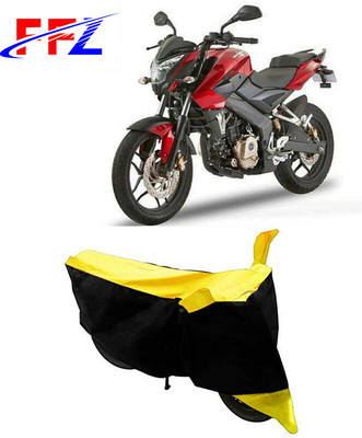 FFZ Waterproof Two Wheeler Cover for Bajaj(Pulsar 220 DTS-i, Black, Yellow)