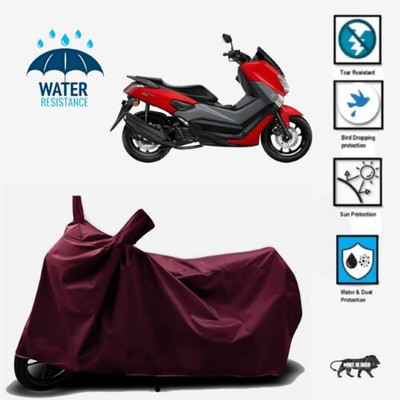 JSJINSIL Waterproof Two Wheeler Cover for Yamaha(NMax 155, Maroon)