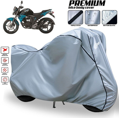 xodi Waterproof Two Wheeler Cover for Yamaha(FZ S FI (V 2.0), Silver, Black)