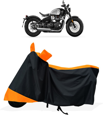 Tricway Two Wheeler Cover for Triumph(Bonneville Bobber BS6, Orange)