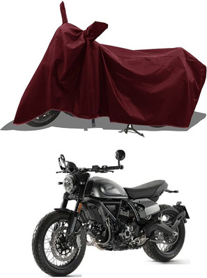 AutoGalaxy Waterproof Two Wheeler Cover for Ducati(Scrambler, Maroon)