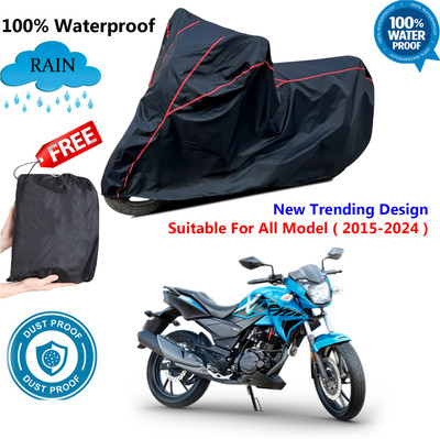 AutoGalaxy Waterproof Two Wheeler Cover for Hero(Xtreme 200R, Black, Red)