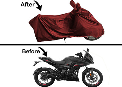Archistylo Waterproof Two Wheeler Cover for Bajaj(Pulsar 250, Maroon)