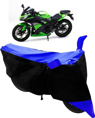 MMSSTAR Waterproof Two Wheeler Cover for Kawasaki(Ninja 300, Black, Blue)