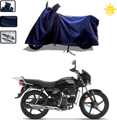 HWSXQAE Waterproof Two Wheeler Cover for Hero(MotoCorp Splendor Plus, Blue)