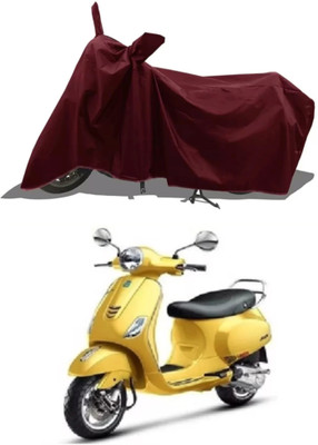 RAQTRO Two Wheeler Cover for Vespa(Vespa, Maroon)