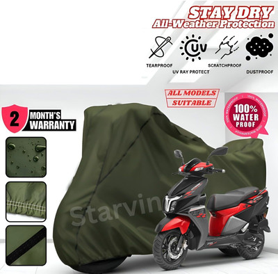 OliverX Waterproof Two Wheeler Cover for TVS(Ntorq 125, Green)