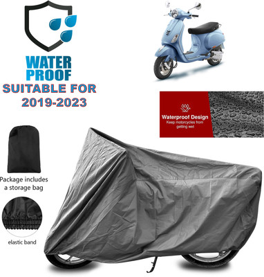 GOSHIV-car and bike accessories Waterproof Two Wheeler Cover for Vespa(ZX 125 BS6, Grey)