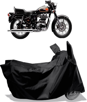 Amexride Two Wheeler Cover for Royal Enfield(Bullet 350 Twinspark, Black)