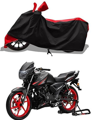 NKSENTER Waterproof Two Wheeler Cover for TVS, Suzuki(Apache RTR 160, Black, Red)