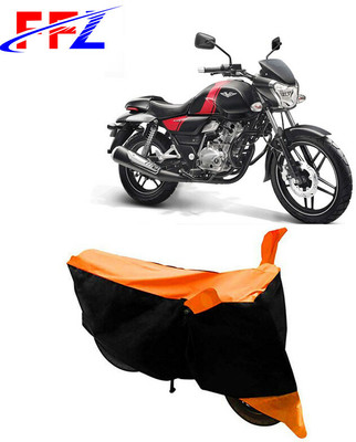 FFZ Waterproof Two Wheeler Cover for Bajaj(V 150, Black, Orange)