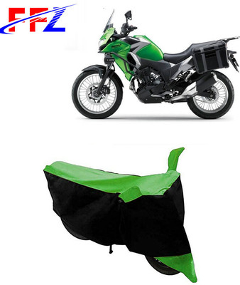 FFZ Two Wheeler Cover for Kawasaki(Versys-X 300, Black, Green)