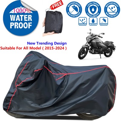 AutoGalaxy Waterproof Two Wheeler Cover for Suzuki(intruder 150, Black)