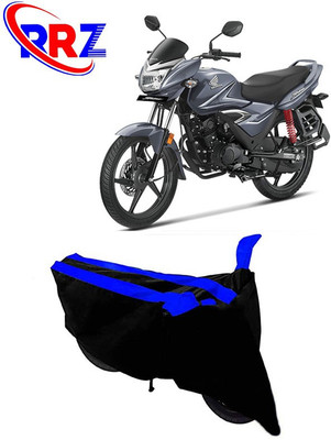 RRZ Waterproof Two Wheeler Cover for Honda(CB Shine, Black, Blue)