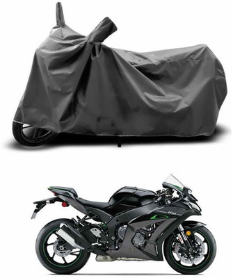 ANTHUB Waterproof Two Wheeler Cover for Kawasaki(Ninja, Grey)