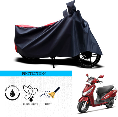 ANTHUB Waterproof Two Wheeler Cover for Hero(Duet 125CC, Black, Red)