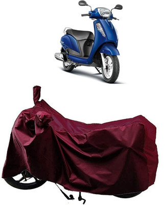 DeepShakshi AUTOMOTIVE Two Wheeler Cover for Suzuki(Access 125, Maroon)