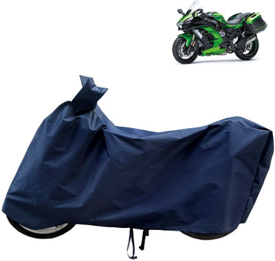 Horseyaart Waterproof Two Wheeler Cover for Kawasaki(Ninja H2 SX BS6, Blue)