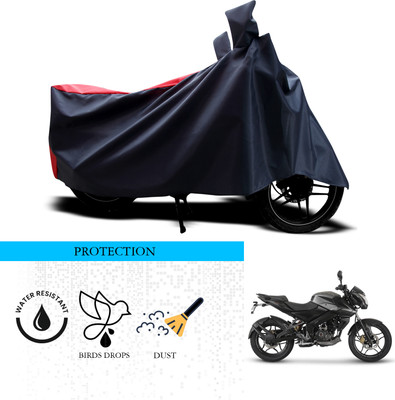 ANTHUB Waterproof Two Wheeler Cover for Bajaj(Pulsar 160 NS DTS-i, Black, Red)