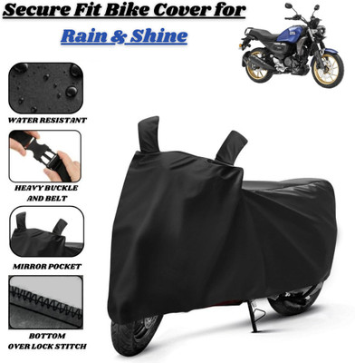 Delphinium Waterproof Two Wheeler Cover for Yamaha(FZ-X, Black)