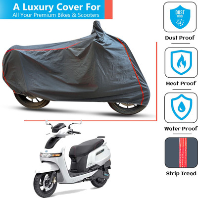 FAMEXON Waterproof Two Wheeler Cover for TVS(iQube, Grey)