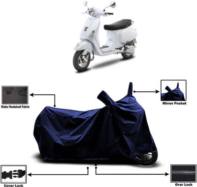 KEDIT Two Wheeler Cover for Vespa(ZX 125 BS6, Blue)