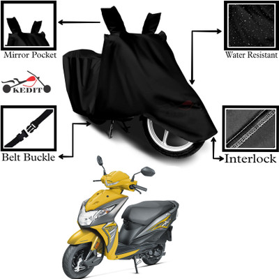 KEDIT Two Wheeler Cover for Universal For Bike(Dio, Black)