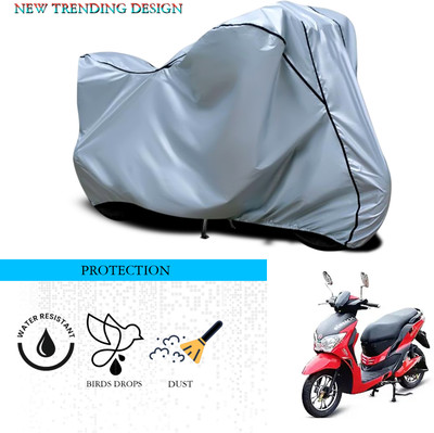 SnehaSales Waterproof Two Wheeler Cover for Hero(Electric Dash, Silver)