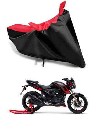 KEDIT Two Wheeler Cover for TVS(Apache RTR 200, Red, Black)