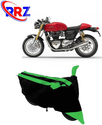 RRZ Waterproof Two Wheeler Cover for Triumph(Thruxton 1200 R, Black, Green)