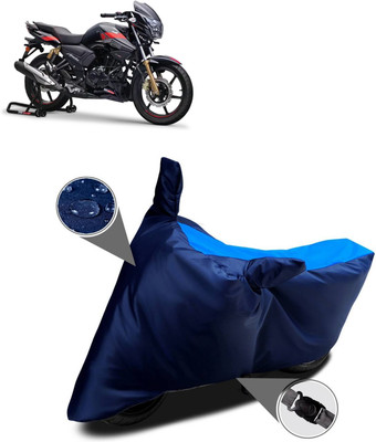 CODOKI Waterproof Two Wheeler Cover for TVS(Apache RTR 180, Blue)