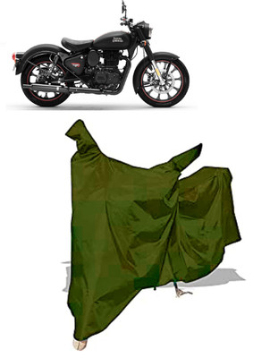 Amexride Two Wheeler Cover for Royal Enfield(Classic Stealth Black BS6, Maroon)