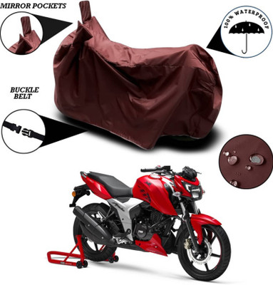 KEDIT Two Wheeler Cover for TVS(Apache RTR 200 4V, Maroon)