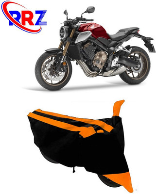RRZ Waterproof Two Wheeler Cover for Honda(CBR650R, Black, Orange)