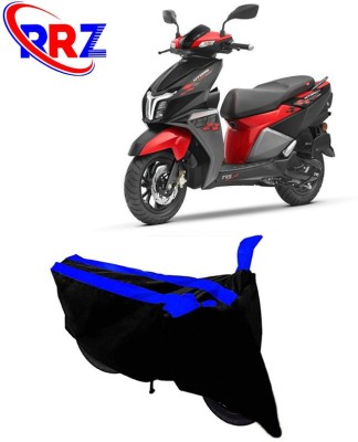 RRZ Waterproof Two Wheeler Cover for TVS(NTORQ, Black, Blue)