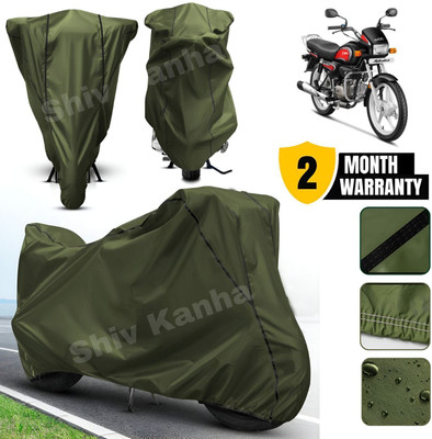 Shiv Kanha Waterproof Two Wheeler Cover for Hero(Splendor, Green, Black)