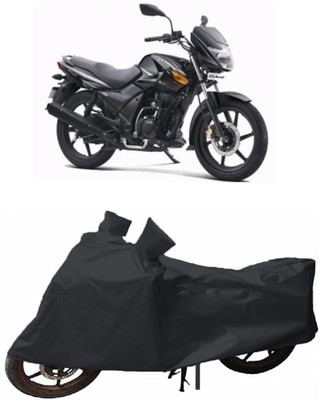 Mdstar Waterproof Two Wheeler Cover for TVS(Flame DS 125, Black)