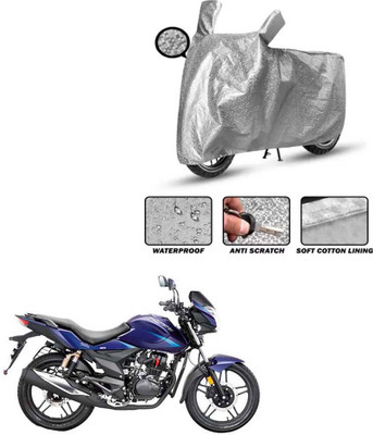 FKOK Waterproof Two Wheeler Cover for Hero(CBZ Extreme, Silver)