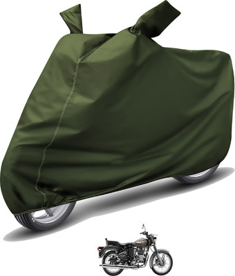 MOCKHE Waterproof Two Wheeler Cover for Royal Enfield(Bullet 500, Green)