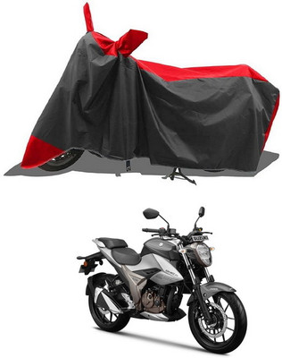 PAGORA Waterproof Two Wheeler Cover for Suzuki(Gixxer 250, Red, Black)