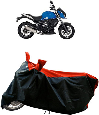 KEDIT Two Wheeler Cover for Mahindra(Mojo UT 300, Red, Black)