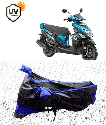 RRZ Waterproof Two Wheeler Cover for Yamaha(Ray Z, Black, Blue)