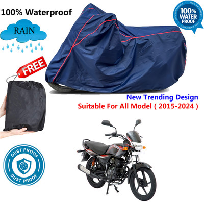AUTOCAD Waterproof Two Wheeler Cover for Bajaj(Platina 125, Blue, Red)
