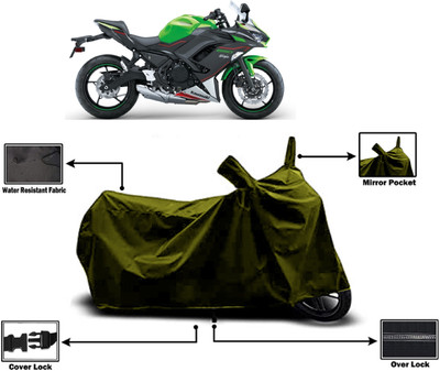 Amexride Two Wheeler Cover for Kawasaki(Ninja 650 bs6, Green)